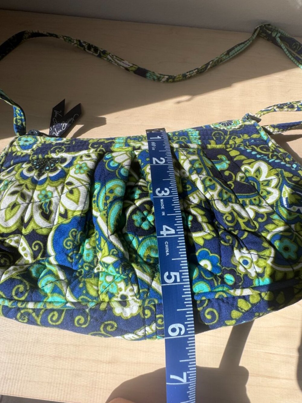Vera Bradley Frannie Baguette Crossbody – Blue Green Paisley Y2K 🔥 - Picture 12 of 14
